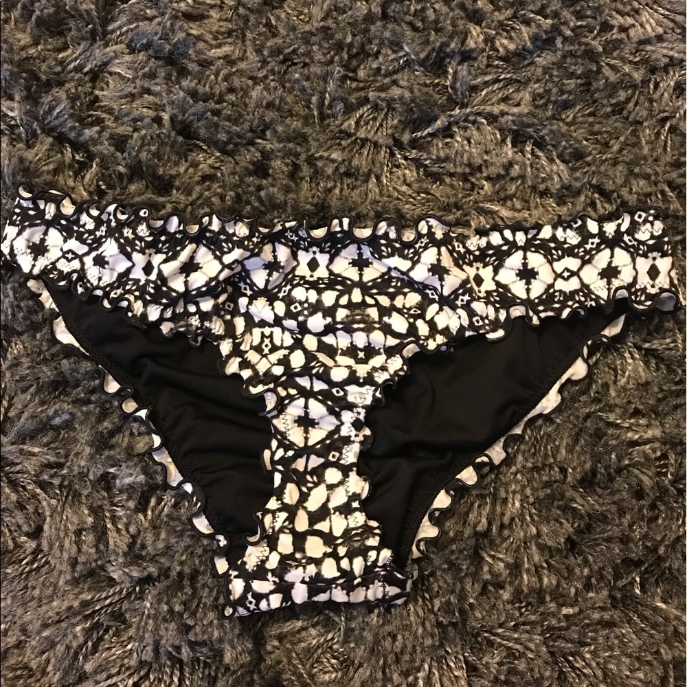 Black and white bikini bottoms